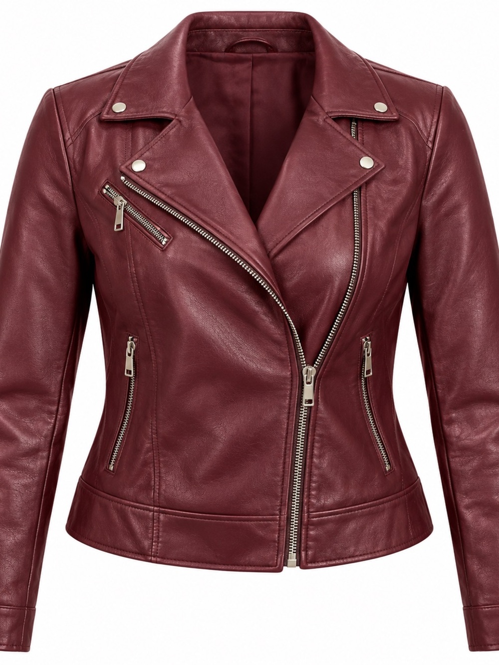 Levi's Women's Burgundy Leather Moto Jacket